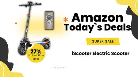 iScooter Electric Scooter iX3 with 27% Off – High-Performance Commuting for Just $474.99!