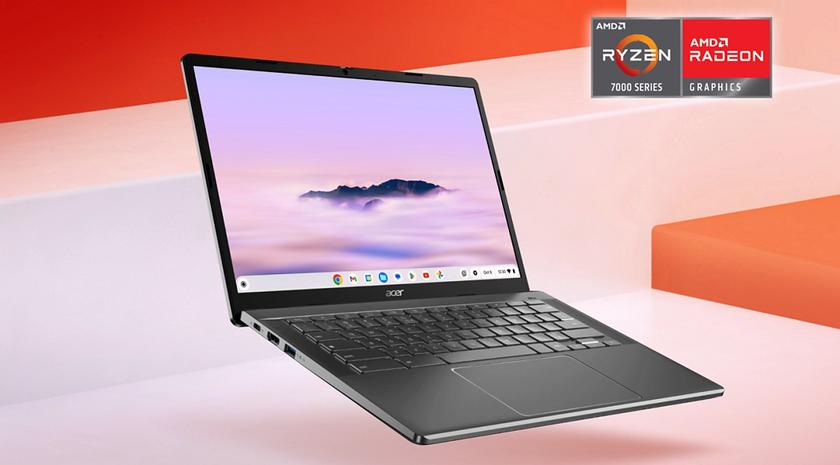Acer Chromebook Plus 514 – чип AMD Ryzen 7000, графика RDN 2 и до 12 часов работы без подзарядки по цене от $399
