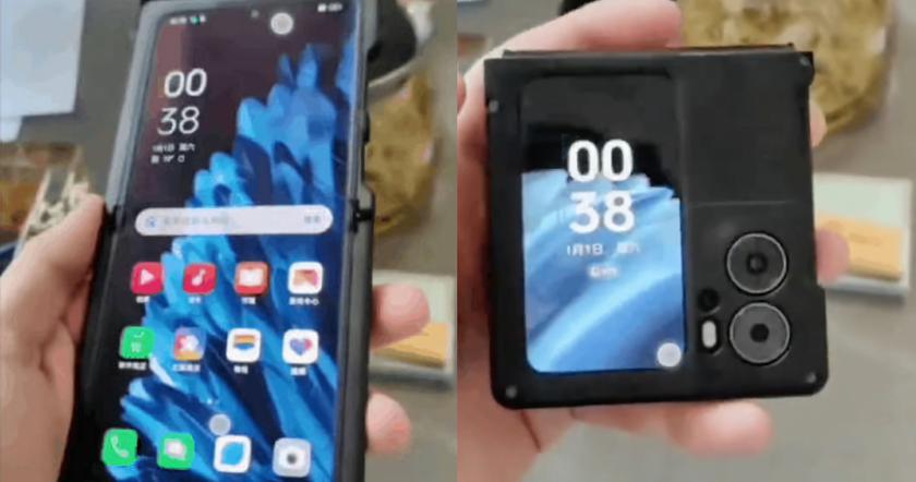 Розкладачка OPPO Find N2 Flip з'явилася на відео: конкурент Samsung Galaxy Flip 4 з подвійною камерою та двома екранами