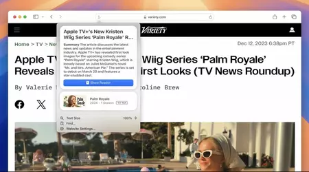 Safari в iOS 18 отримав нову функцію Highlights з AI, яка прочитає інформацію з сайту замість користувача