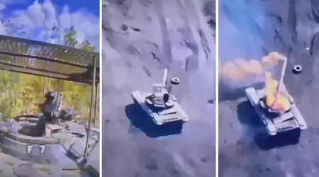 Un drone FPV ukrainien de 500 dollars a fait un atterrissage en douceur à l'intérieur d'un T-72B et a brûlé un char russe.