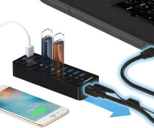 SABRENT 7+3 USB 3.0 Hub