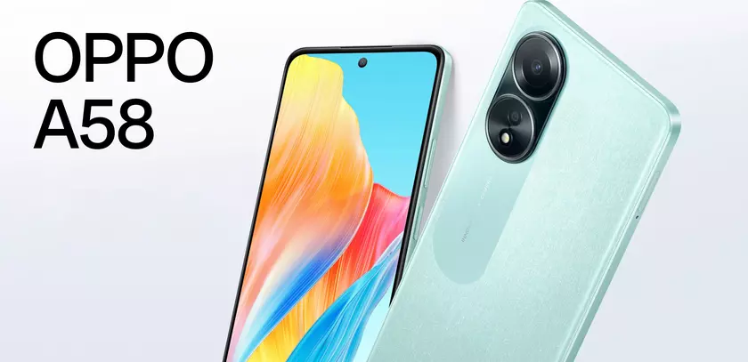 OPPO A58 4G: FHD+ дисплей, чип MediaTek Helio G85, двойная камера на 50 МП и защита IPX4