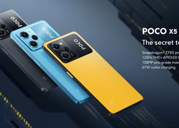 POCO X5 Pro: AMOLED-дисплей на 120 Гц, чип Snapdragon 778G, камера на 108 МП и батарея на 5000 мАч с поддержкой зарядки на 67 Вт