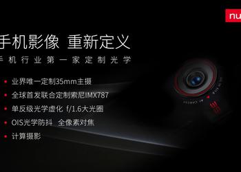 Nubia Z40 Pro стане першим у світі смартфоном із сенсором Sony IMX787 та об'єктивом, як у дзеркальної камери