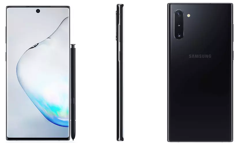 Samsung Galaxy Note 10 на пресс-рендерах: тонкие рамки, круглый вырез и тройная камера (дополнено)