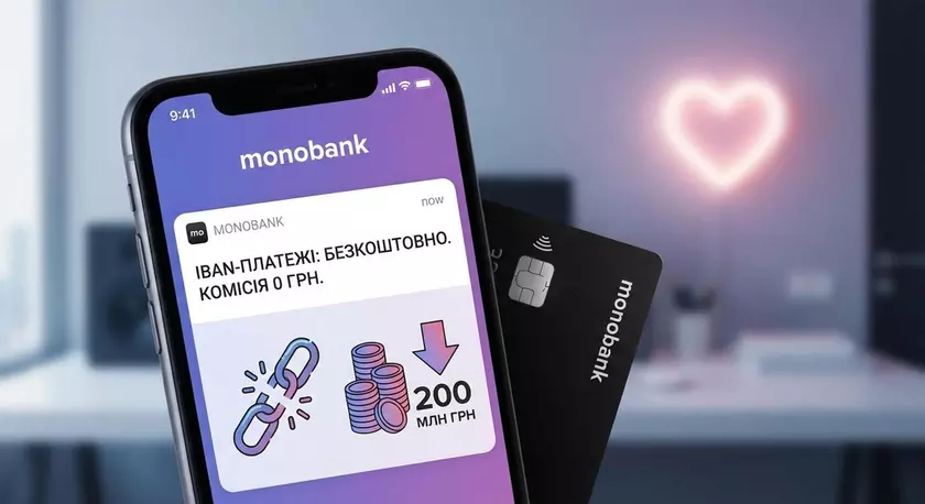 Интерфейс приложения monobank с нулевой комиссией за платеж