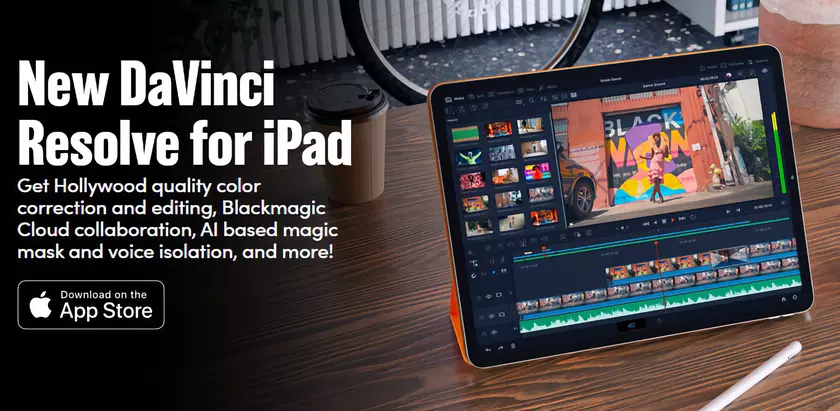 Видеоредактор DaVinci Resolve уже можно установить на iPad
