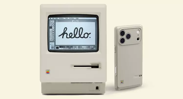 iPhone en costume de Macintosh : ...
