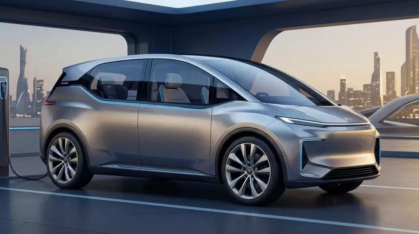 Концепт электрического минивэна Tesla от искусственного интеллекта