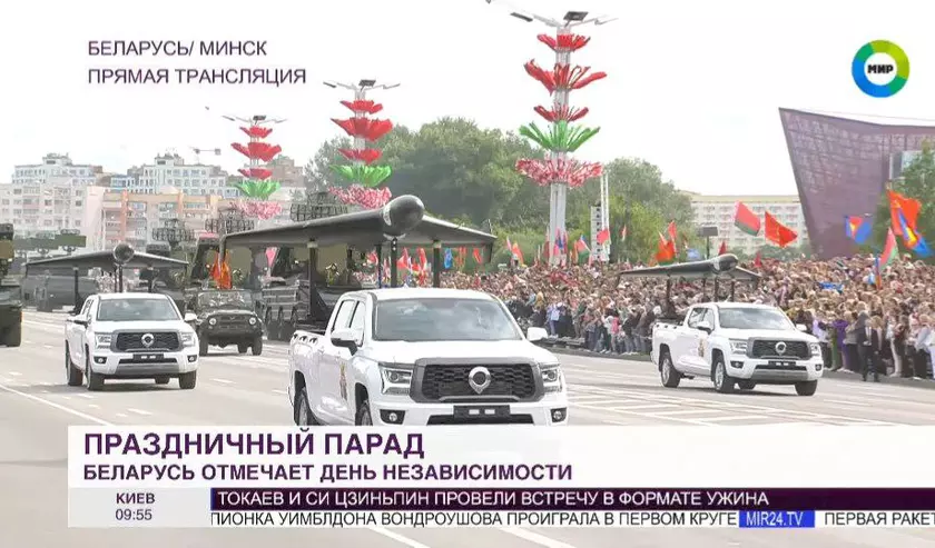 Беларусь на параде продемонстрировала иранские Shahed на китайских автомобилях 