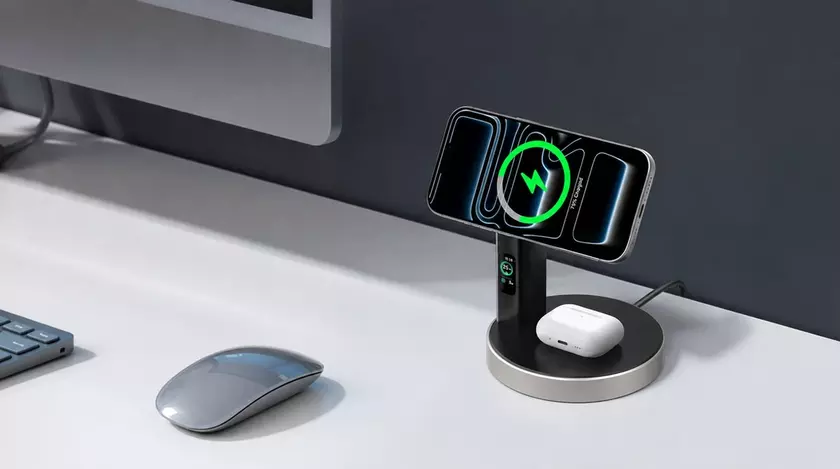 Зарядная станция Ugreen с активным охлаждением и дисплеем