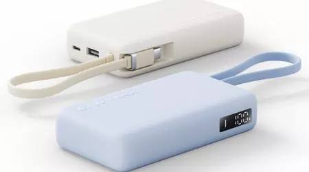 A new compact Xiaomi 10000mAh power bank with a built-in cable and fast charging support is released in Europe