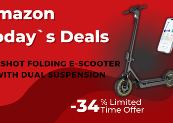 MAXSHOT Folding E-Scooter with Dual Suspension - Now $175 Off!