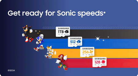 Samsung et SEGA lancent la série de cartes mémoire Sonic the Hedgehog PRO Plus