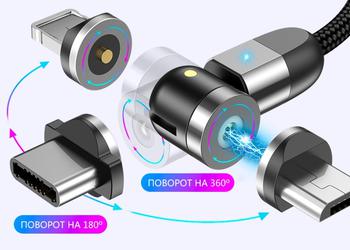 Инновация: магнитный USB-кабель USLION с поворотной головкой