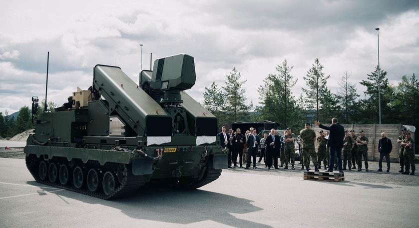 Kongsberg unveils NASAMS self-propelled anti-aircraft missile system with IRIS-T missiles based on the German ACSV G5 armoured vehicle
