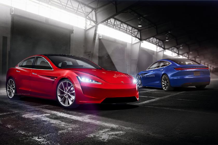 Концепт-рендеры новой Tesla Model S с дизайном, как у Tesla Roadster