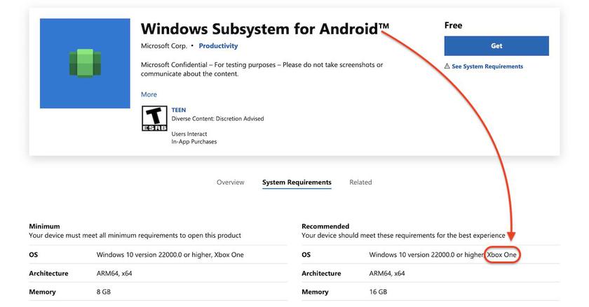 Поддержка Android-приложений из Windows 11 может появиться и на Xbox