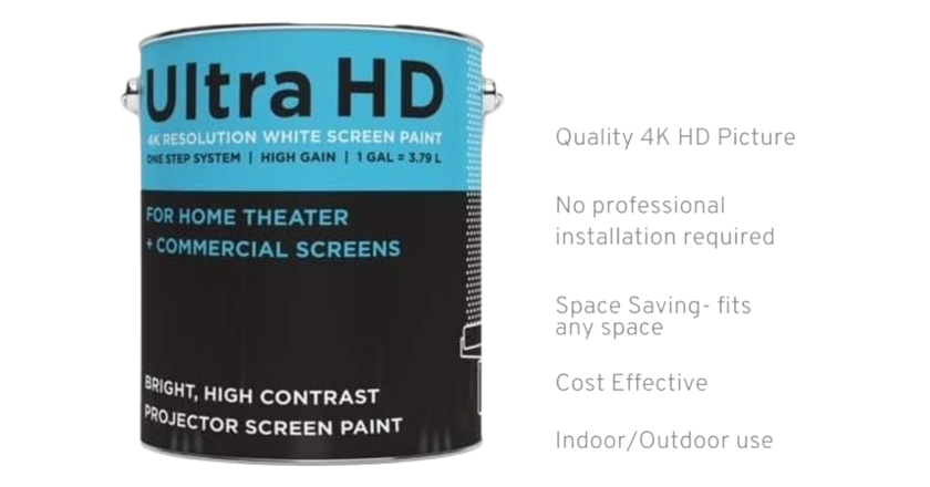 Ultra HD Premium Screen Paint meilleure peinture pour écran de projection