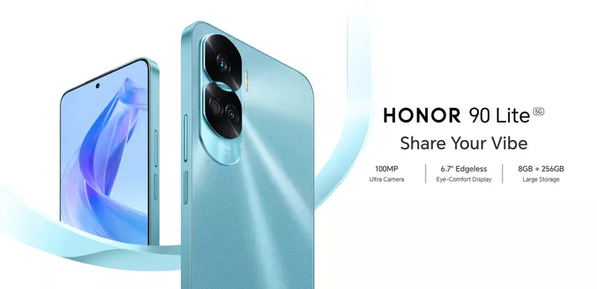 Honor 90 Lite: чип Dimensity 6020, камера на 100 МП и батарея на 4500 мАч с зарядкой на 35 Вт