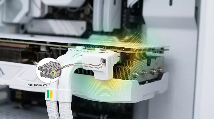 Кабель ASRock 12V-2x6 с термодатчиком