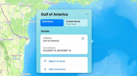 Apple Maps a remplacé le nom du golfe du Mexique, non seulement pour les utilisateurs américains, mais aussi dans le monde entier.