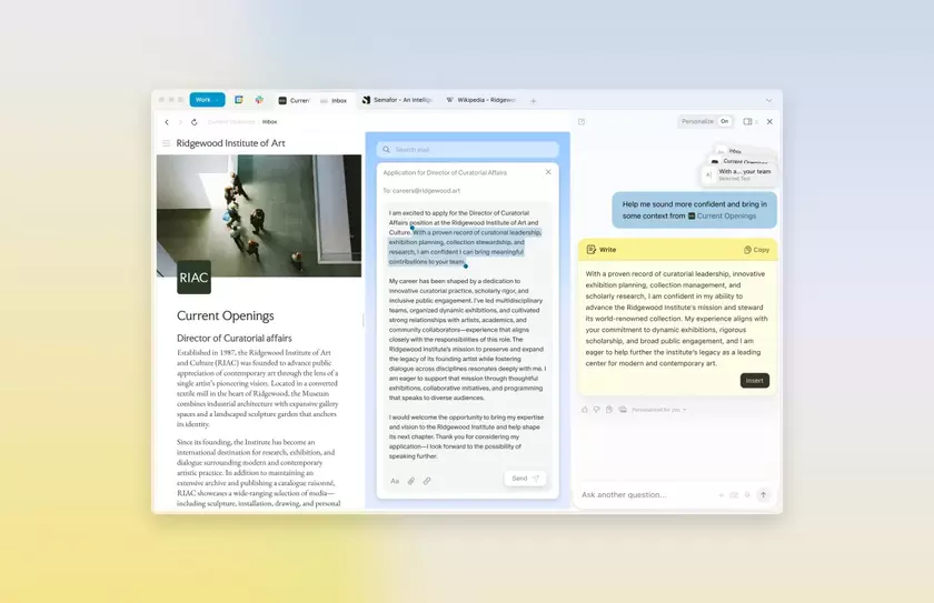 Быстрый взгляд на Dia: ИИ-функции в действии