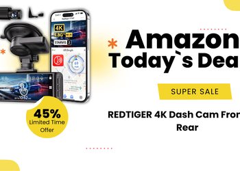 REDTIGER 4K Dash Cam Front and Rear – Complete Road Safety with 45% Mega Discount!