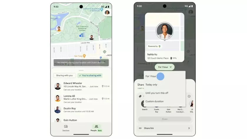 Google добавляет новый уровень: реальное время отслеживания контактов в приложении Find My Device