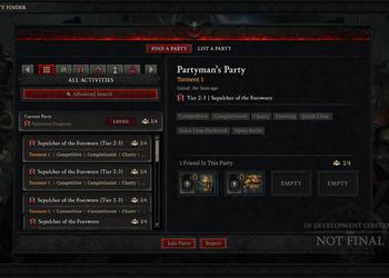 В Diablo IV вместе с Season 6 появится функция поиска игроков в вашу группу Party Finder