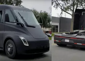 Прототип электрофуры Tesla Semi катается по Калифорнии (видео)