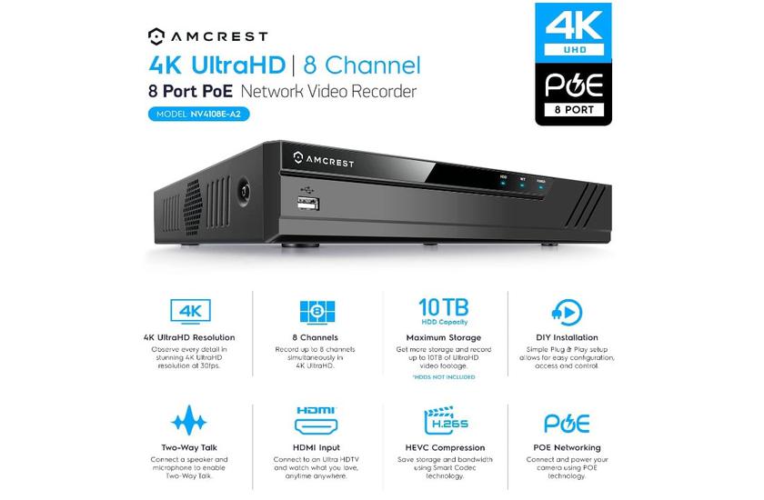 Amcrest 4K poe security camera system for home