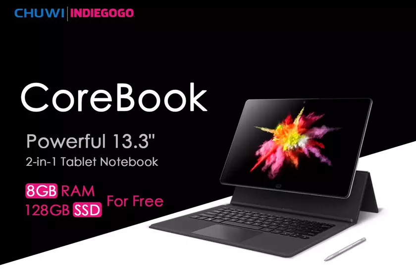 Хорошие новогодние новости для поклонников планшета Chuwi CoreBook