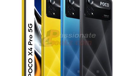 POCO X4 Pro 5G wird in Press-Renderings angezeigt: Punch-Hole-Display, Gehäuse mit flachen Seiten, 108-Megapixel-Kamera und drei Farben
