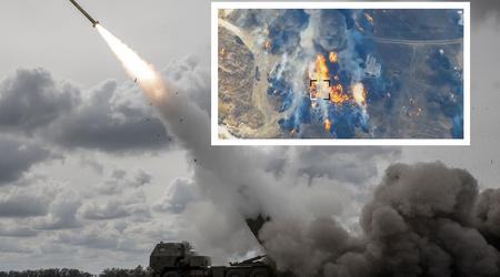 Gli HIMARS hanno distrutto un deposito russo di munizioni e missili anticarro AT-16 Scallion per gli elicotteri d'attacco Ka-52.