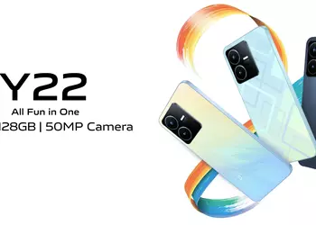 vivo Y22 with Helio G85 chip, 5000 mAh battery and 50 MP camera for less than $165