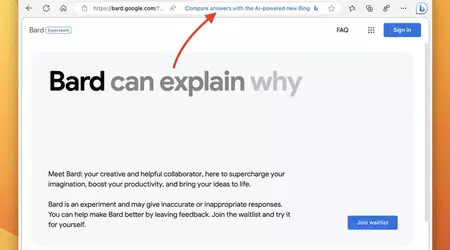Microsoft Edge will advertise BingAI when you use Google's Bard chatbot
