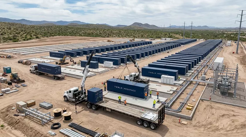 Проект размещения блоков Tesla Megapack в Рино