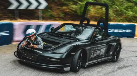 Porsche unveiled a unique Boxster for filming the brand's fastest models