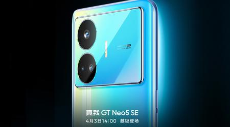 Now official: realme will unveil the realme GT Neo 5 SE with Snapdragon 7+ Gen 2 chip at the launch on 3 April