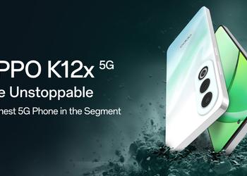 OPPO K12x 5G с экраном на 120 Гц, чипом MediaTek Dimensity 6300 и защитой MIL-STD-810H/IP54 дебютировал за пределами Китае 