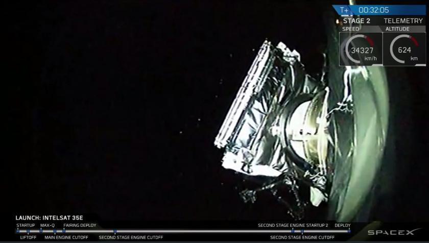 Компания SpaceX вывела на орбиту спутник Intelsat 35e