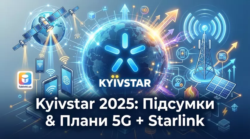 Логотип Киевстар на фоне современной телекоммуникационной башни