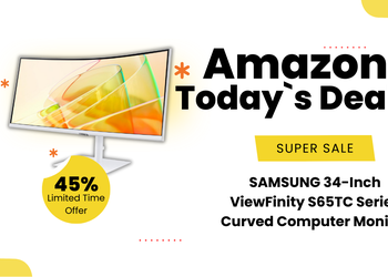 SAMSUNG 34-Inch ViewFinity S65TC Curved Monitor - Now $360 Off!