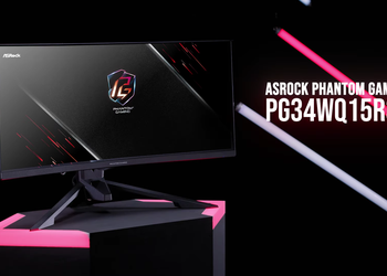 ASRock представила монитор Phantom Gaming с дополнительным OLED-экраном, установленным в подставке