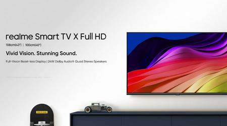 Realme bereitet die Veröffentlichung einer Reihe von Smart TV X Full HD-Fernsehern mit Bildschirmen bis zu 43″, MediaTek-Chip und 24-W-Lautsprechern vor