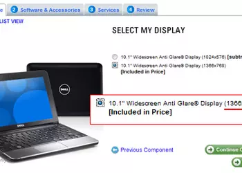 Нетбук Dell Mini 10 получает модификацию с разрешением HD