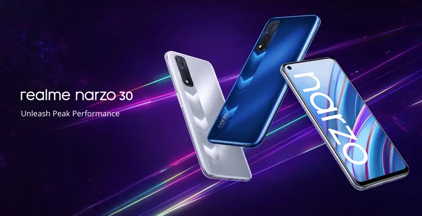 Realme Narzo 30: IPS-дисплей на 90 Гц, чип MediaTek Helio G95 и батарея на 5000 мАч с 30-ваттной зарядкой за $192