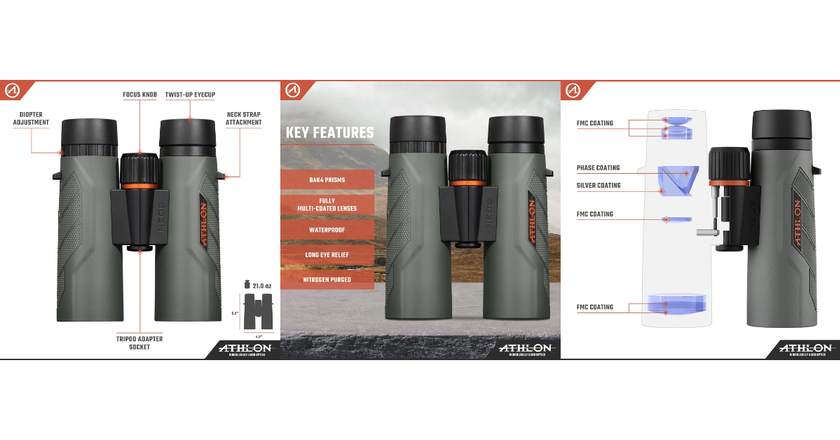 Athlon Optics 8x42 Neos G2 HD  best binoculars for $100